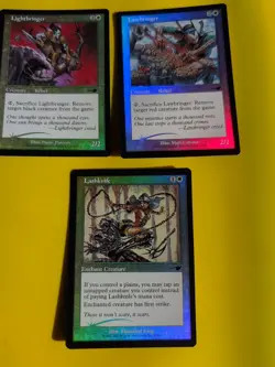 Lashknife,Lightbringer & Lawbringer. Rebel MTG 3 Card. OLD VINTAGE FOIL. NEMESIS - Image 2