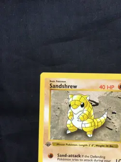 Pokemon Cards: Base Set 1st Edition Common: Sandshrew 62/102 - Image 2