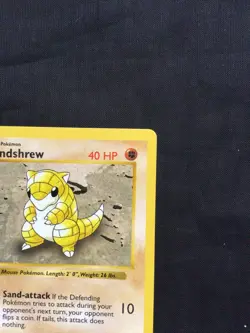 Pokemon Cards: Base Set 1st Edition Common: Sandshrew 62/102 - Image 3