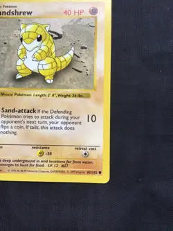 Pokemon Cards: Base Set 1st Edition Common: Sandshrew 62/102 - Image 4
