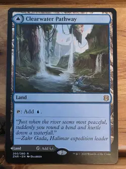 MTG Clearwater Pathway/Murkwater Pathway ZNR 260 R NM Duel Land - Image 1