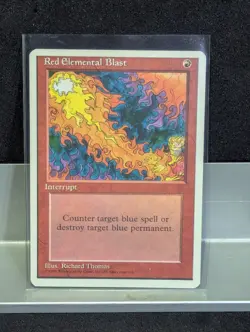 Red Elemental Blast X1 LP MTG Core Set 4th Edition MTG - Image 1