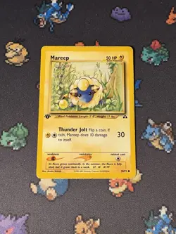 Pokemon Card Mareep 58/75 Neo Discovery FIRST EDITION - (MP) - Image 1