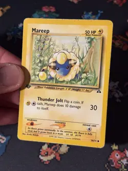 Pokemon Card Mareep 58/75 Neo Discovery FIRST EDITION - (MP) - Image 2