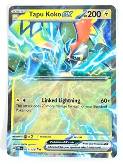 Tapu Koko ex 051/159 Double Rare Journey Together Pokemon - Pack Fresh Near Mint - Image 1
