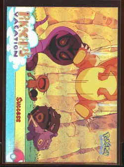 Success Rainbow Foil Ex/NM 55 Pikachu's Vacation Blue Logo Topps Movie Pokemon - Image 1