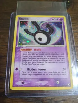Pokemon TCG - Unown (W) W/28 Unseen Forces Holo - LP SWIRL - Image 1