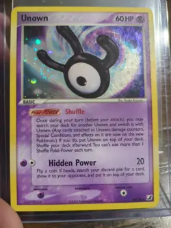 Pokemon TCG - Unown (W) W/28 Unseen Forces Holo - LP SWIRL - Image 2