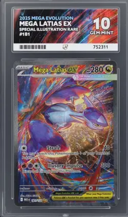 Pokemon TCG Mega Latias EX 181/132 Sir Mega Evolution ACE 10 Perfect Sub-grades - Image 3