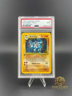 Pokemon TCG Machamp Holo Rare 1st Edition Base Set PSA 9 Mint - Image 1