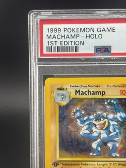 Pokemon TCG Machamp Holo Rare 1st Edition Base Set PSA 9 Mint - Image 3