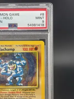 Pokemon TCG Machamp Holo Rare 1st Edition Base Set PSA 9 Mint - Image 4