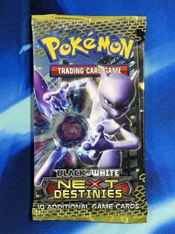 Pokemon TCG 2012 Black & White Next Destinies Booster Pack Sealed Mewtwo Art - Image 1