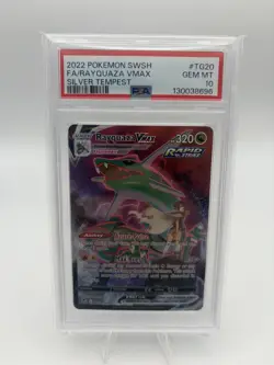 Pokemon Rayquaza VMAX Silver Tempest Trainer Gallery Holo TG20 PSA 10 - Image 1