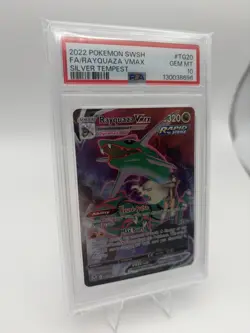 Pokemon Rayquaza VMAX Silver Tempest Trainer Gallery Holo TG20 PSA 10 - Image 2