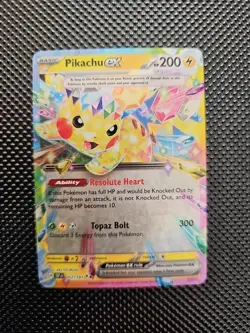 Pokemon TCG Pikachu ex 057/191 Surging Sparks Double Rare NM - Image 1