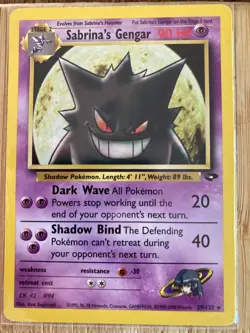 Pokemon TCG Sabrina’s Gengar 29/132 Gym Challenge LP Non-Holo Rare - Image 1