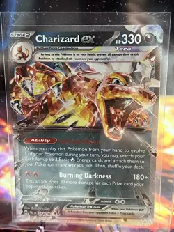 Pokemon TCG Charizard ex 054/091 Double Rare Paldean Fates NM - Image 1