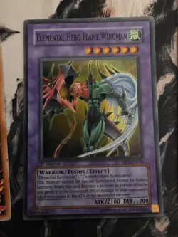 Yugioh ELEMENTAL HERO FLAME WINGMAN 1st Edition DP1-EN010 MP - Image 1