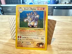 Brock's Rhydon 002/132 Gym Heroes Holo Pokemon Card - Image 1