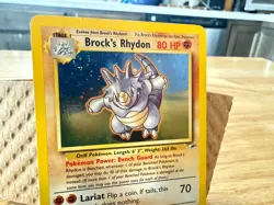 Brock's Rhydon 002/132 Gym Heroes Holo Pokemon Card - Image 2