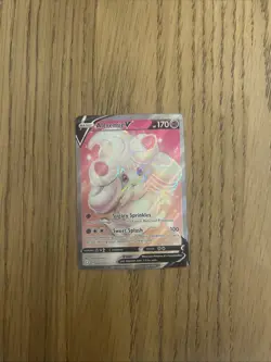 Alcremie v Full Art Ultra Rare Pokemon TCG Card Shining Fates 064/072 NM+ - Image 1