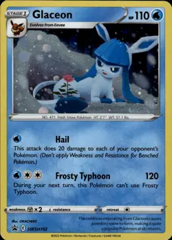 Glaceon - SWSH192 Promo SWSH: Sword & Shield Promo Cards SWSH192 NM - Image 1