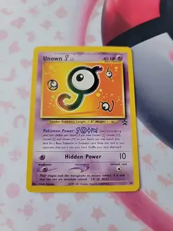 Pokemon TCG Unown J #38 Black Star WOTC Promo Card NM/LP+ - Image 1
