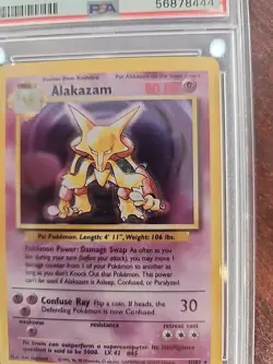 Alakazam Base Set Holo Pokemon Card WOTC EX - Mint PSA 6 - Image 3