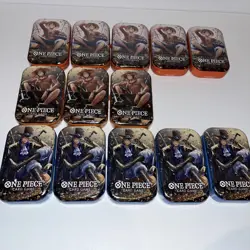 LOT OF 13 - One Piece CCG Card Game 2-Pack Mini Tin Set Vol 2 Bandai NEW SEALED - Image 1
