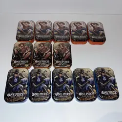 LOT OF 13 - One Piece CCG Card Game 2-Pack Mini Tin Set Vol 2 Bandai NEW SEALED - Image 3