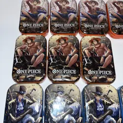 LOT OF 13 - One Piece CCG Card Game 2-Pack Mini Tin Set Vol 2 Bandai NEW SEALED - Image 4