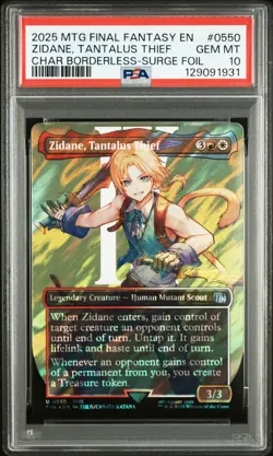 2025 MTG FINAL FANTASY #0550 ZIDANE, TANTALUS THIEF PSA 10 - Image 1