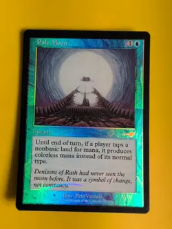 Pale Moon. Instant MTG Card. OLD VINTAGE FOIL. NEMESIS. - Image 1