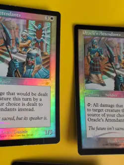 Oracle's Attendants x3 Soldier MTG 3 Card. OLD VINTAGE FOIL. NEMESIS. - Image 5