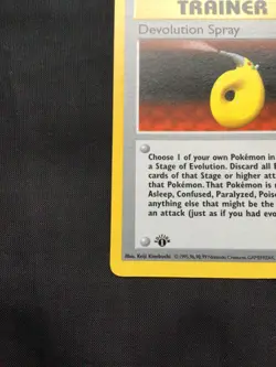 Pokemon Cards: Base Set 1st Edition Rare: Devolution Spray 72/102 - Image 5