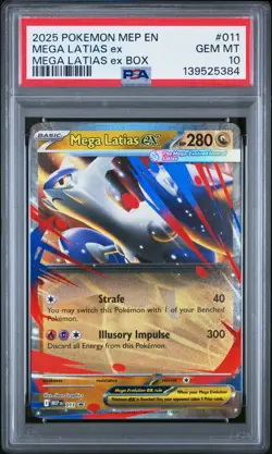 2025 Pokemon Mega Evolution Black Star Promo MEGA LATIAS EX #011 PSA 10 Gem Mint - Image 1