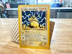 Lt. Surge's Electabuzz 006/132 Gym Heroes Holo Pokemon Card - Image 1