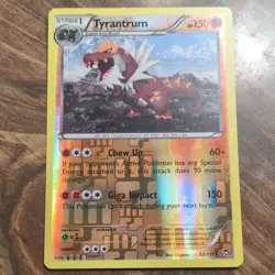 Pokemon Tyrantrum XY Furious Fists Reverse Holo Rare 62/111 HP150 2014 - Image 1
