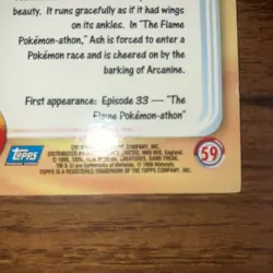 2000 Topps Chrome Pokemon TV Animation Edition Arcanine #59 Holo - Image 4