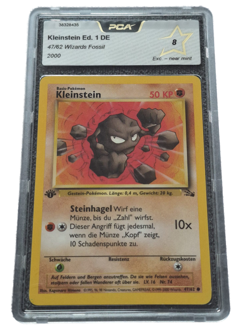 Pokemon - Kleinstein - PCA 8 - 2000 1. Edition Wizards Fossil - DE - no CGC PSA - Image 1