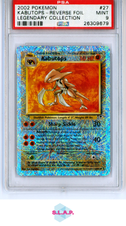 KABUTOPS POKEMON 27/110 2002 LEGENDARY COLLECTION REVERSE HOLO ENGLISH PSA 9 - Image 1