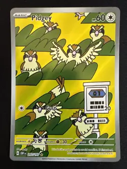 Taubsi 207/197 Holo Art Rare Pokemon TCG Obsidian Flames OBF 2023 NM English - Image 1