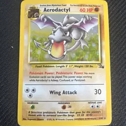 Aerodactyl 1/62 Fossil Holo Rare Pokemon Card LP - Image 1