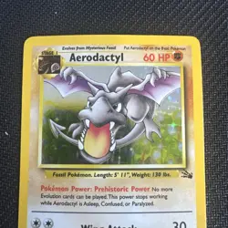 Aerodactyl 1/62 Fossil Holo Rare Pokemon Card LP - Image 2