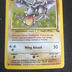 Aerodactyl 1/62 Fossil Holo Rare Pokemon Card LP - Image 3