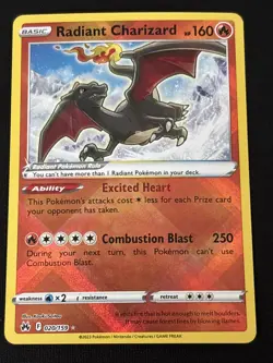 Pokemon TCG: Radiant Charizard 020/159 Crown Zenith Holo - Image 2