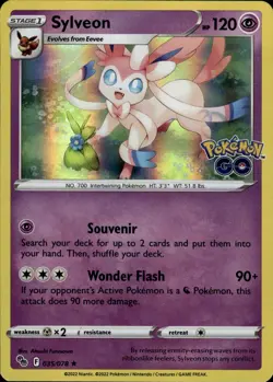 Sylveon Holo Rare Pokemon GO 035/078 NM - Image 1