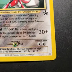 Scizor #33 - 2001 Black Star Promo Non-Holo Rare - Pokemon TCG - NM - Image 3