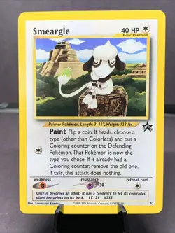Pokemon TCG Smeargle #32 Non Holo WOTC Black Star Promo 1999 VTG WOTC NM - Image 1